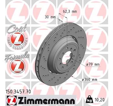 Brzdový kotouč ZIMMERMANN 150.3457.70