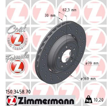 Brzdový kotouč ZIMMERMANN 150.3458.70