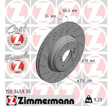 Brzdový kotouč ZIMMERMANN 150.3459.70