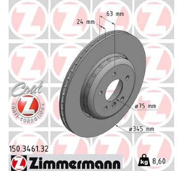 Brzdový kotouč ZIMMERMANN 150.3461.32