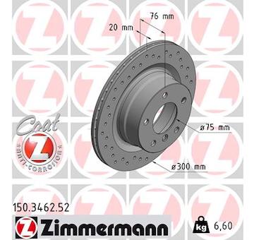 Brzdový kotouč ZIMMERMANN 150.3462.52