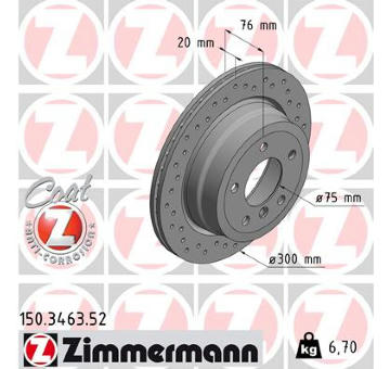 Brzdový kotouč ZIMMERMANN 150.3463.52