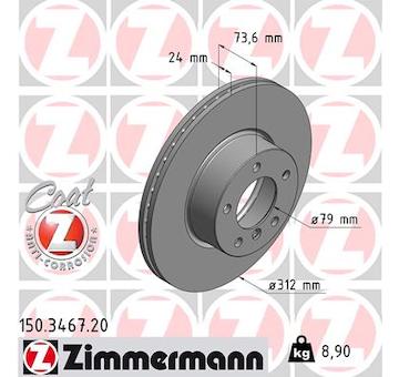 Brzdový kotouč ZIMMERMANN 150.3467.20