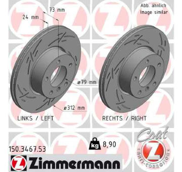 Brzdový kotouč ZIMMERMANN 150.3467.53