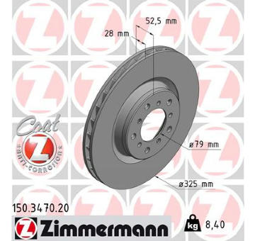 Brzdový kotouč ZIMMERMANN 150.3470.20