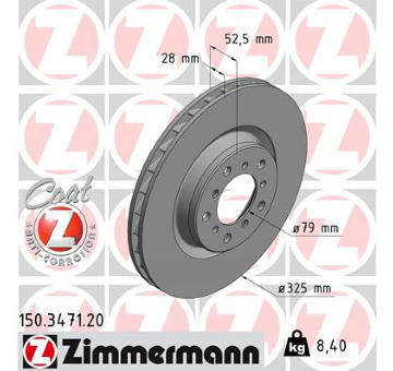 Brzdový kotouč ZIMMERMANN 150.3471.20