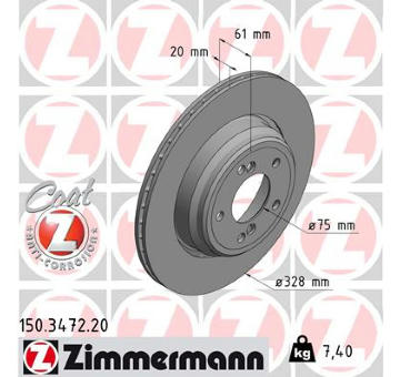 Brzdový kotouč ZIMMERMANN 150.3472.20