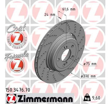 Brzdový kotouč ZIMMERMANN 150.3476.70