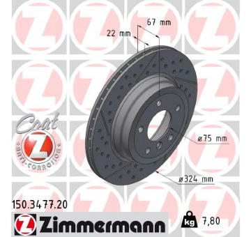 Brzdový kotouč ZIMMERMANN 150.3477.20