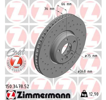 Brzdový kotouč ZIMMERMANN 150.3478.52