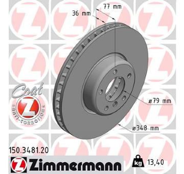 Brzdový kotouč ZIMMERMANN 150.3481.20