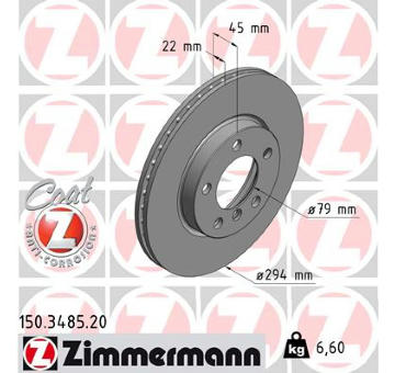 Brzdový kotouč ZIMMERMANN 150.3485.20