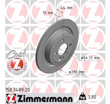 Brzdový kotouč ZIMMERMANN 150.3489.20