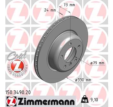 Brzdový kotouč ZIMMERMANN 150.3490.20