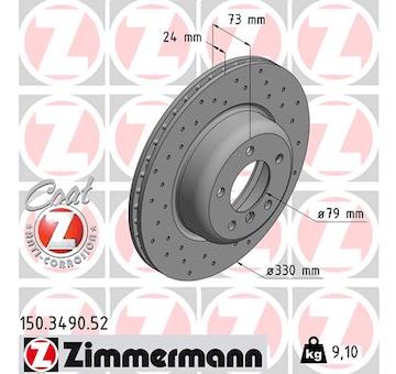 Brzdový kotouč ZIMMERMANN 150.3490.52