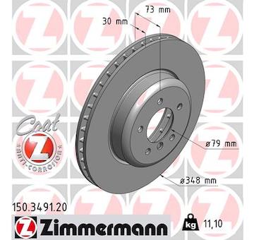 Brzdový kotouč ZIMMERMANN 150.3491.20