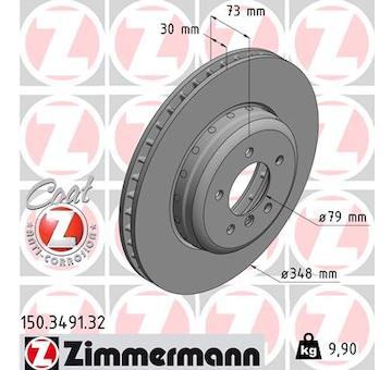 Brzdový kotouč ZIMMERMANN 150.3491.32