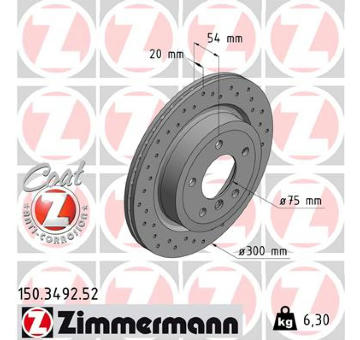 Brzdový kotouč ZIMMERMANN 150.3492.52