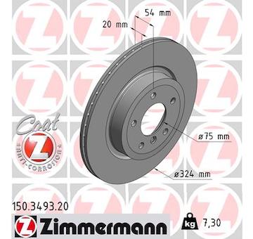 Brzdový kotouč ZIMMERMANN 150.3493.20