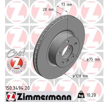 Brzdový kotouč ZIMMERMANN 150.3494.20