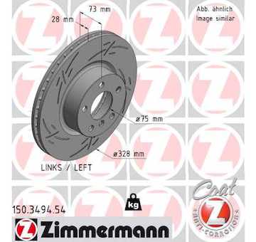 Brzdový kotúč ZIMMERMANN 150.3494.54