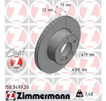 Brzdový kotouč ZIMMERMANN 150.3497.20