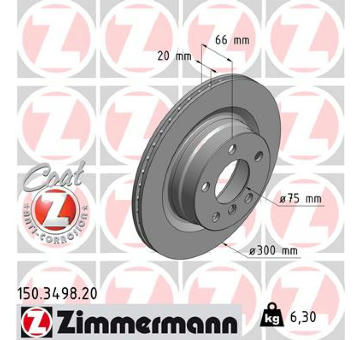 Brzdový kotouč ZIMMERMANN 150.3498.20