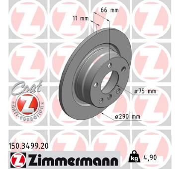 Brzdový kotouč ZIMMERMANN 150.3499.20