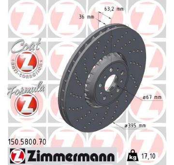 Brzdový kotouč ZIMMERMANN 150.5800.70