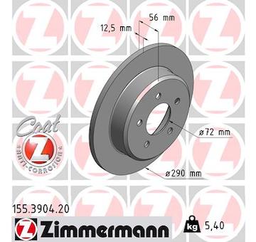 Brzdový kotouč ZIMMERMANN 155.3904.20