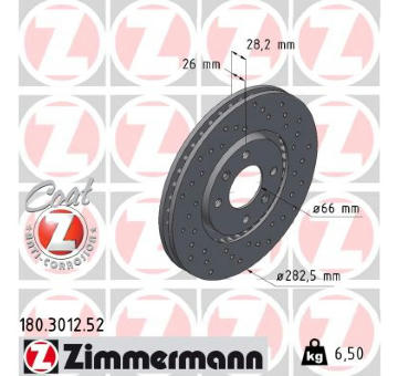 Brzdový kotouč ZIMMERMANN 180.3012.52