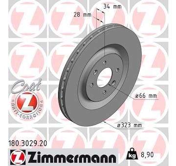 Brzdový kotouč ZIMMERMANN 180.3029.20