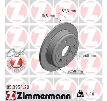 Brzdový kotouč ZIMMERMANN 185.3954.20