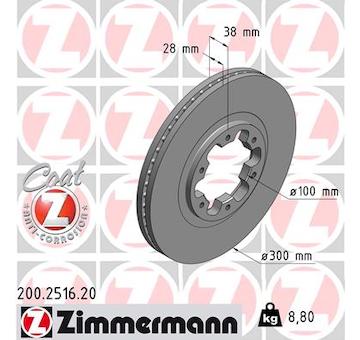 Brzdový kotouč ZIMMERMANN 200.2516.20