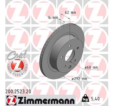 Brzdový kotouč ZIMMERMANN 200.2523.20