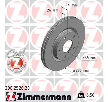 Brzdový kotouč ZIMMERMANN 200.2526.20