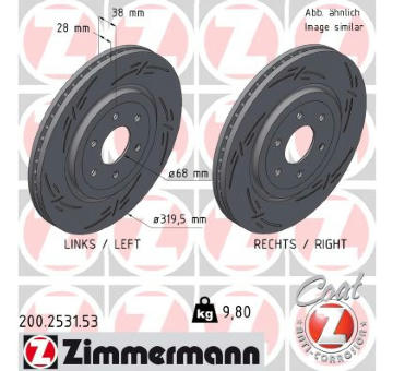 Brzdový kotouč ZIMMERMANN 200.2531.53