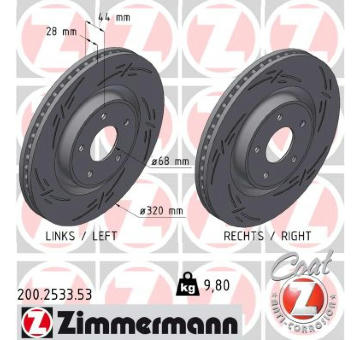 Brzdový kotouč ZIMMERMANN 200.2533.53