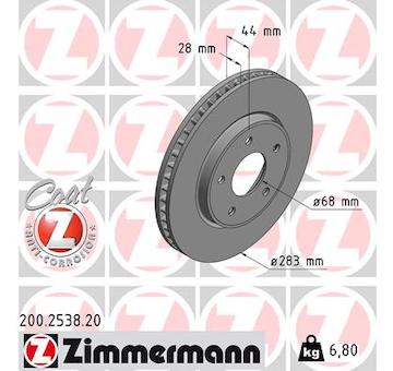 Brzdový kotouč ZIMMERMANN 200.2538.20