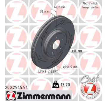 Brzdový kotouč ZIMMERMANN 200.2545.54