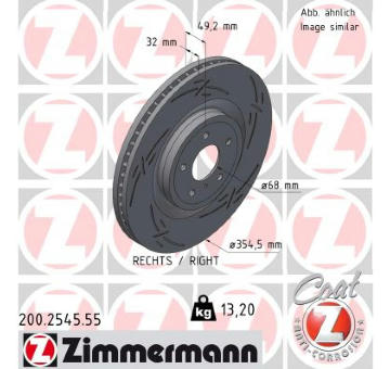 Brzdový kotouč ZIMMERMANN 200.2545.55