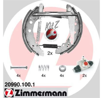 Sada brzdových čelistí ZIMMERMANN 20990.100.1