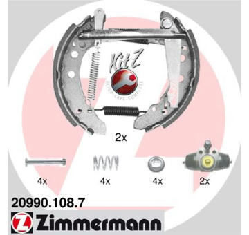 Sada brzdových čelistí ZIMMERMANN 20990.108.7