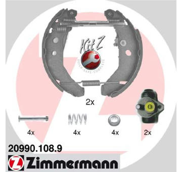 Sada brzdových čelistí ZIMMERMANN 20990.108.9