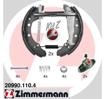 Sada brzdových čelistí ZIMMERMANN 20990.110.4