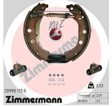 Sada brzdových čelistí ZIMMERMANN 20990.113.0