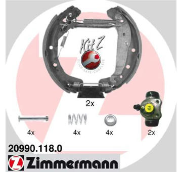 Sada brzdových čelistí ZIMMERMANN 20990.118.0