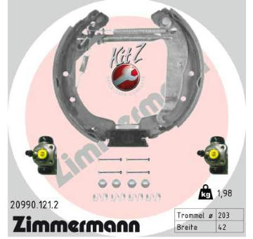 Sada brzdových čelistí ZIMMERMANN 20990.121.2