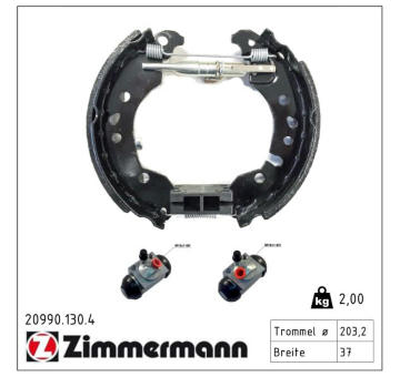 Sada brzdových čelistí ZIMMERMANN 20990.130.4