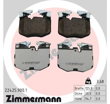 Sada brzdových destiček, kotoučová brzda ZIMMERMANN 22425.900.1